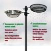 CQAIRIOU Standing Bird Feeder Tray,Open Platform Bird Feeding Mesh Seed