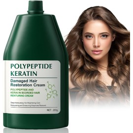 Hair Repair Cream,Crema Reparadora Capilar con Polipéptidos y Queratina 1pc Tratamiento Intensivo de Keratina para Salon y Cuidado Profundo Hidratante en Casa, Restauradora