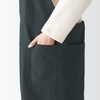MUJI 12835783 Cotton Plain Weave Work Apron, Dark Gray, L-XL,