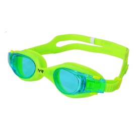 TYR Unisex Child Vesi Low Profile Swimming Goggles - Blue/Yellow/Yellow, Small