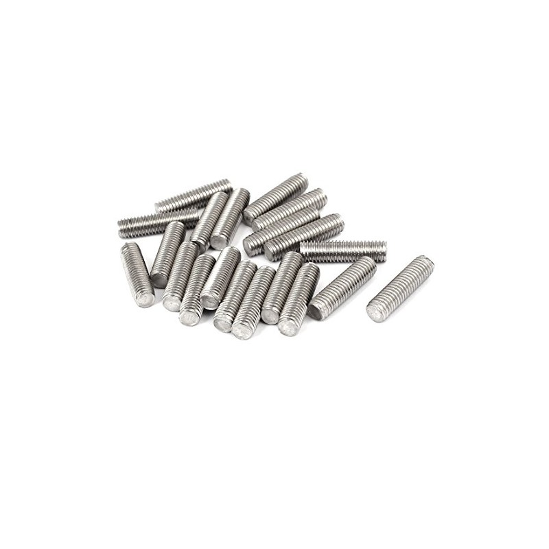 Sourcingmap M8 x 30mm 1.25mm Pitch 304 Stainless Steel Fully