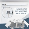 Hotop 6 Pieces 1 Inch Blind Brackets White Profile Box