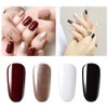 Vishine Semi-Permanent Gel Nail Polish Set of 4 White, Black,