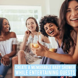 Hadley Designs Baby Shower Games for 25 Guests - Clothesline Boy Baby Shower Trivia Game, Nursery Rhyme Quiz & Who is My Mama, Animal Matching Game, Babyshower Games Boy, Made in USA