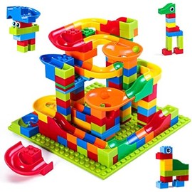 Juego de 168 Bloques de construcción de Bloques clásicos de Bloques Stem para niños, Varios Modelos de Pista compatibles con Todas Las Principales