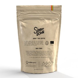 Decaffeinated Coffee Bags - 50 x Decaf Organic Ground Coffee Bags - Simmer Down Blend - Marley Coffee - From The Marley Family - Medium Roast - Strength 3