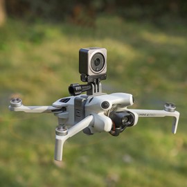 BTG Mini 4 Pro Drone Action Camera Mount Holder for DJI OSMO Action 5 Pro 4 3/Pocket 3 2 /Fimi Palm 2 / Insta360 Go 3 3S/ONE X4 X3/ONE R/Night Light Sport Camera Mount