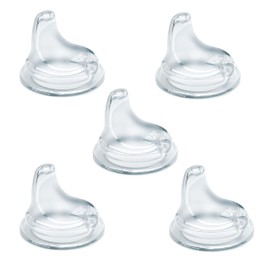 NUK Replacement Silicone Spout for All NUK Active and Learner Cups, Clear, Pack of 5