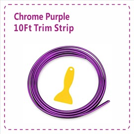 Mr.Brighton LED Car Interior Gap Trim Decorative Molding Door Panel Dashboard Gap Trim Strip (Chrome Purple, 10Ft)
