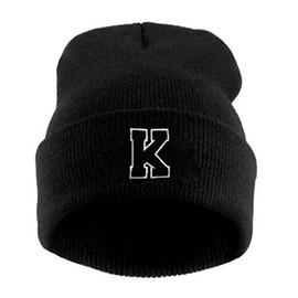 MFAZ Morefaz Ltd Kids Winter Beanie Hat Boy Girl Cap Worm Hats Children School Youth Sport Alphabet A-Z (K)