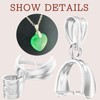 Ofiuny 925 Sterling Silver Pendant Clasp for Necklace Pinch Bails