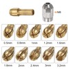 sourcing map 10-Piece Drill Chuck Collet Set 0.5-3.2 mm, Brass