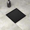 Bathroom Black Stainless Steel 6x6 Tile Insert Floor Drain Hidden