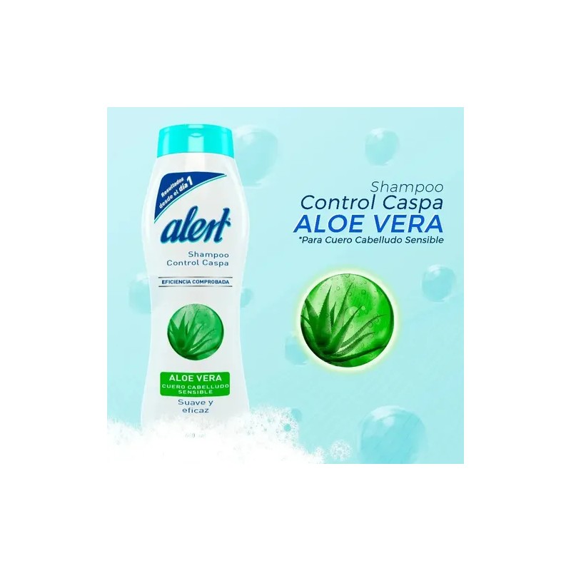 Shampoo Alert Aloe Vera. Botella con 700ml