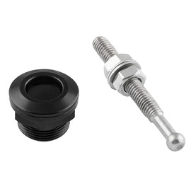 zalati Quick Release Latch Car Hood Lock 22 mm Stainless Steel Screw Racing Car Button Quick Release Hood Lock Diameter Pins Lock Clip Kit Black