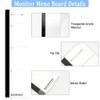Pack of 2 Computer Monitor Memo Board, Monitor Desk Memo