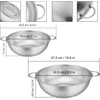 Set of 2 Kitchen Strainers with Handles, Pasta Sieve, Diameter