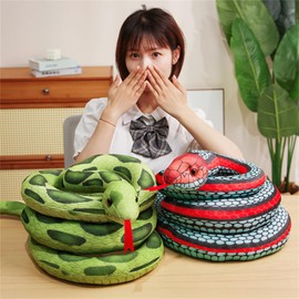 Filled Spotted Snake, Large Plush Toy, Plush Snake, Plush Spotted Snake Toy, Giant Plush Toy, Large Plush Toy, Cute Plush Toy, Plush Toy (110 cm, Ice Fire Snake)