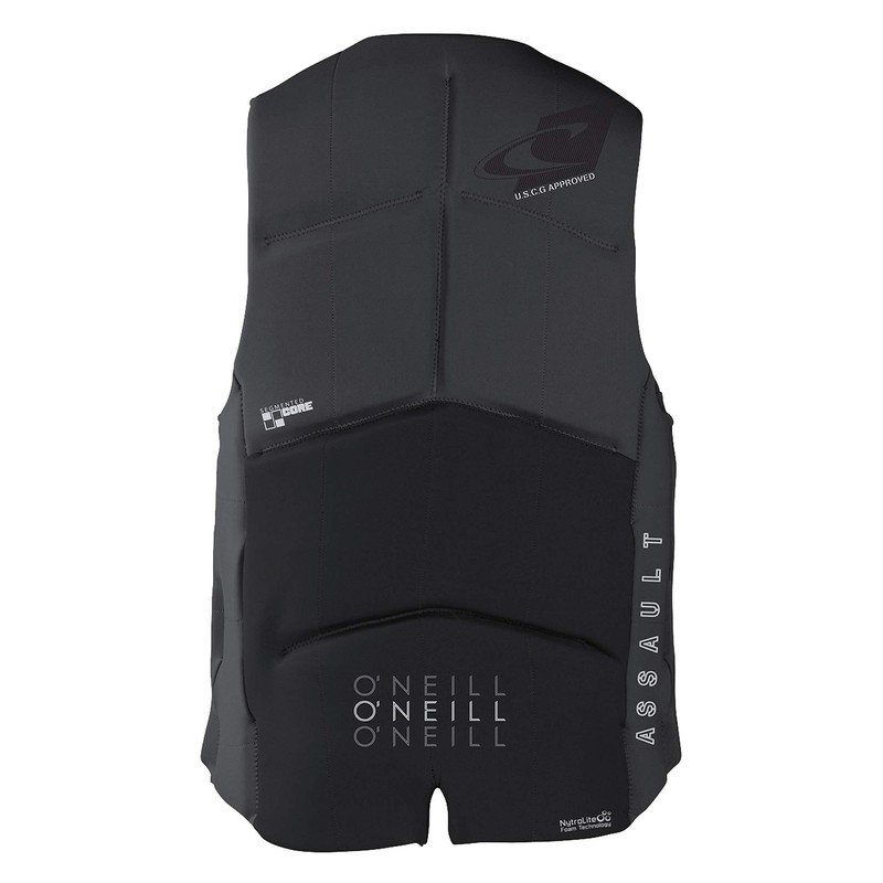 Oneill Mens ASSAULT FZ USCG LIFE VEST, BLK/GRAPH, 3XL