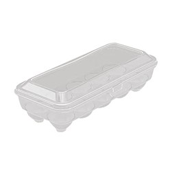 24 Grids Transparent Drawer Space Quality Eggs Storage Box Rolls Plastic Egg Holder Basket Organiser for Kitchen Fridge Baking Bowl Ceramic (A, One Size)