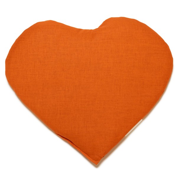 Cherry Stone Cushion Heart Approx. 30 x 25 cm – Orange – Heat Cushion – Grain Cushion – A Charming Gift