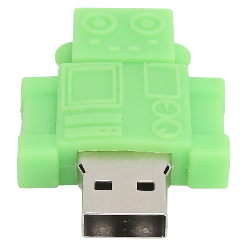 Cartoon U Disk Green Robot Appearance High Speed Bulk Storage