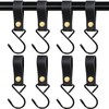 TYFYH Leather S Hooks 8 Pieces S Hooks with Leather