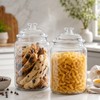 2 Pcs Plastic Candy and Cookie Jars with Lids, Clear