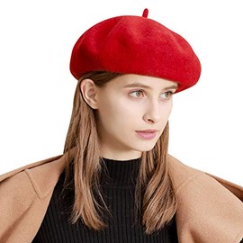 Winter Hat Winter Wool Beret Hat Wool French Beret Hat Solid Color French Artist Beret Hat Beret Cap Fashion Winter Autumn Fancy Dress Wool French Beanies Hat Winter Warm Cap for Women Girls One Size