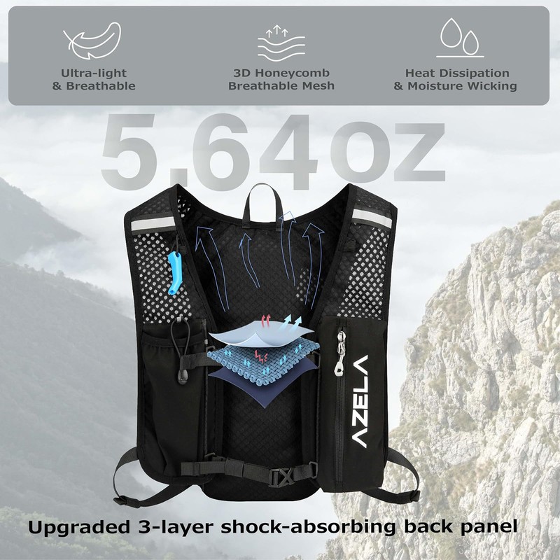 AQIIGOSE Running Hydration Vest, Lightweight Hydration Backpack for Women Men