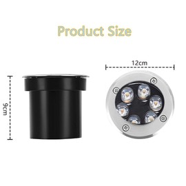 6W Lámpara Empotrado para Piso IP67 Jardín Exterior Terraza Spot Empotrable Luces LED Iluminación de Paisaje Jardín Patio Entrada Cubierta Luces Impermeables 110V-220V (Blanca Fría 6000K, 1Pz)