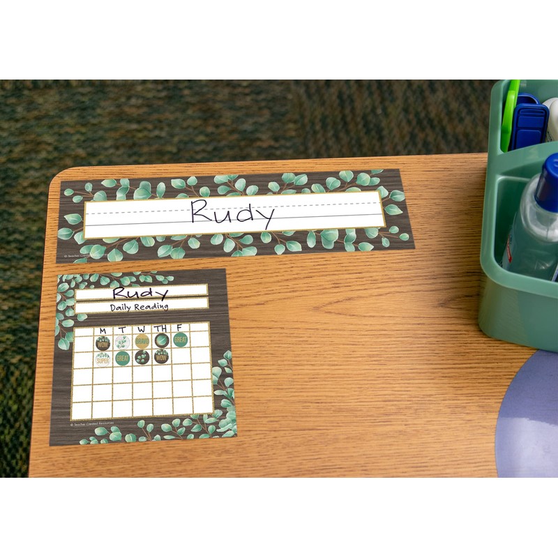 Teacher Created Resources Eucalyptus Flat Name Plates (TCR8691)