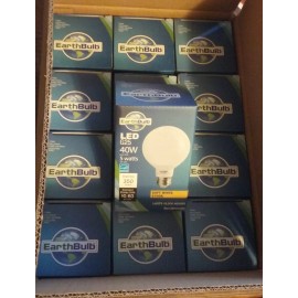 EarthBulb - 12 Pack - LED G25 40W Soft White 5 Watts Vanity Non-Dimmable Bulb