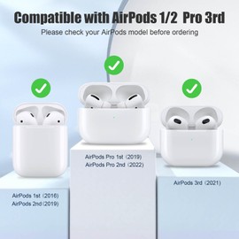 Eliveos Ultra Strong Magnetic Anti-Lost Straps, Colorful Soft Silicone Sports Lanyard Compatible with Airpods 1st 2nd 3rd Generation Pro 3 2 1 (Black)