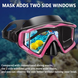 Aqua A Dive Sports Snorkeling Gear Snorkel mask Scuba Set Scuba Diving mask Snorkeling Gear Swimming Goggles Snorkeling Set Swim Dive mask