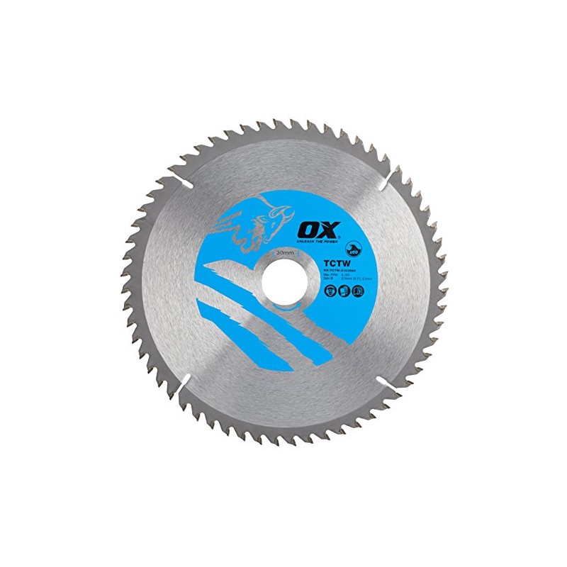 OX Wood Cutting Circular Saw Blade 216/30mm, 60 Teeth ATB