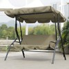 Keenso Swing Cushion Cover, 3?Seat Outdoor Swing Seat Cover Swing