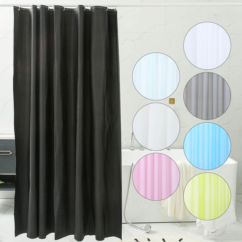WedDecor Shower Curtains Mould Proof Resistant, Waterproof PEVA Shower Curtain