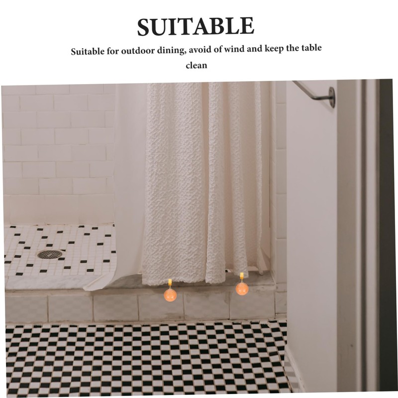 Abaodam 4pcs Heavy Duty Curtain Pendants with Metal Clips Secure