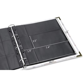 MUDOR 3-Pocket Currency Pages, 10 Pages 60 Pockets Bill Holders Refill Sheets for Collectors, 9 Holes Fillers Sleeves for Collecting Binder Supplies