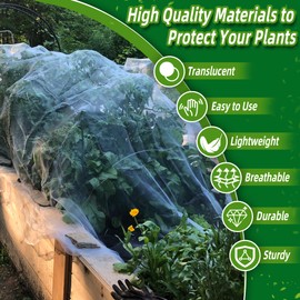 Garden Netting Pest Barrier - 10x33FT Ultra Fine Insect Netting for Raised Garden Beds, Vegetable, Plants, Fruits, Flowers and Crops Greenhouse Row Cover Screen Protection Plant Cover