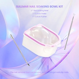 Nail Soaking Bowl (Nail Soaking Bowl 2PCS & Cuticle Pusher Set)