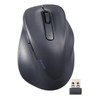 Elecom M-XGS30DBSKBK EX-G Wireless Mouse, 2.4 GHz, Silent, Small, 5