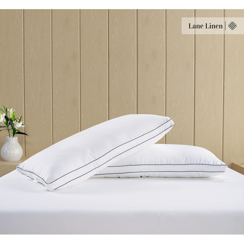 LANE LINEN Bed Pillows Standard Size Set of 2, Medium