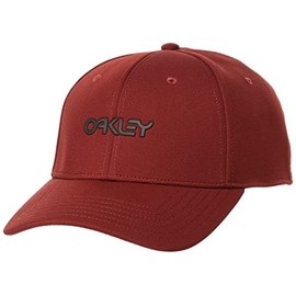 Oakley Hat6 PANEL STRETCH METALLIC HAT Unisex Adult, Iron Red