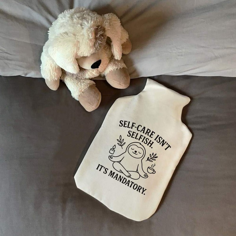 'Self-Care is Mandatory' Hot Water Bottle Cover (HW00041796)