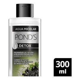 Agua Micelar POND'S Detox | Limpieza Purificante y Desintoxicante | Para Todo Tipo de Piel 300 ml