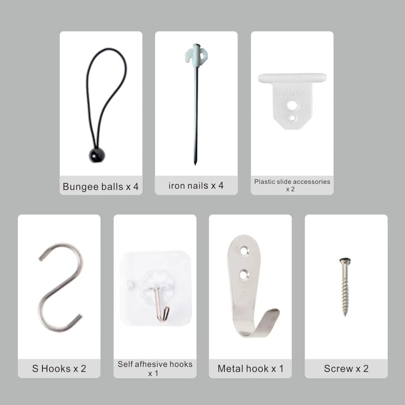 SHADEPLUS 9'x7' RV Awning Side Shade Black Mesh Sun Screen