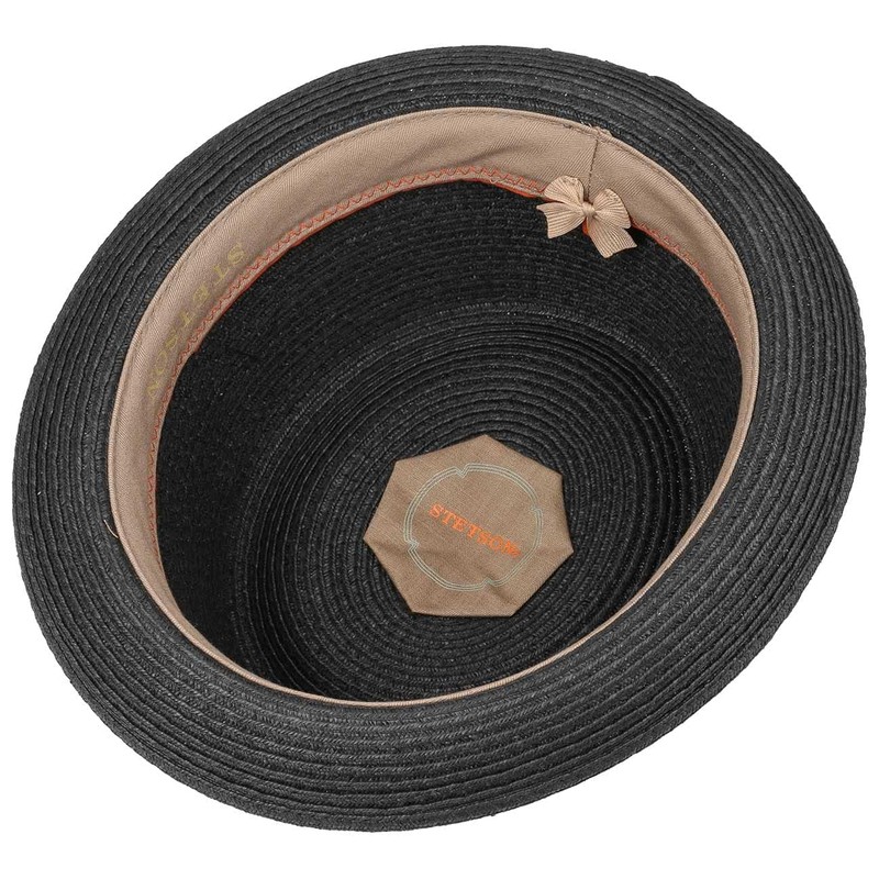 Stetson Dawson Black Pork Pie, Men's Summer Hat with UV