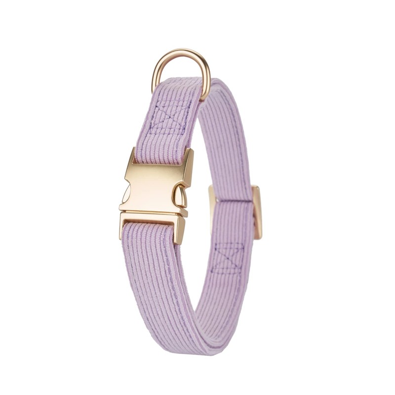 YUDOTE Dog Collar and Lead Set Large,Soft Non-Irritant Corduroy Collar